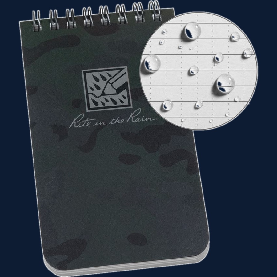 Rite in the Rain black multicam pocket notebook